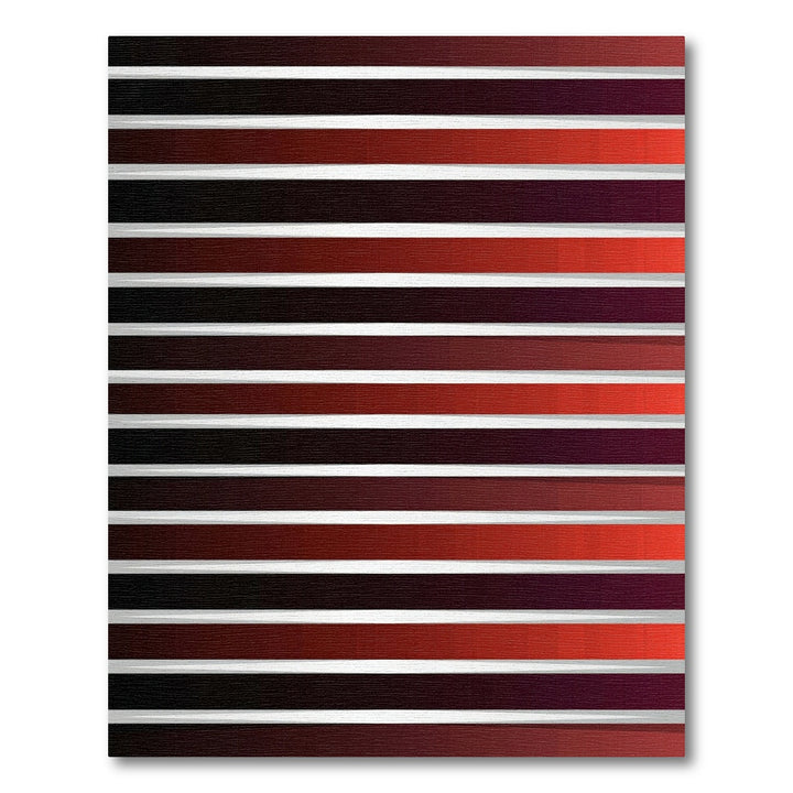 Crimson Red Gradient Stripe Rug