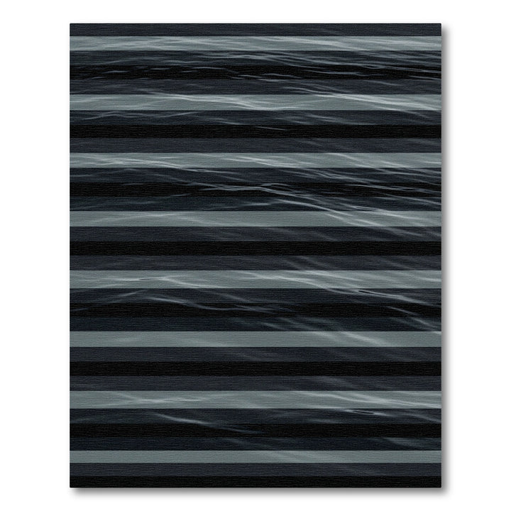 Abstract Dark Water Stripes Rug