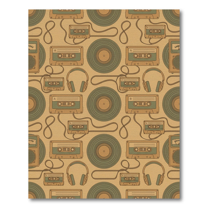 Retro Cassette Tape Vinyl Record Rug