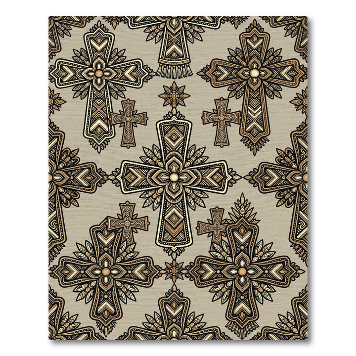 Ornate Cross Sacred Art Rug