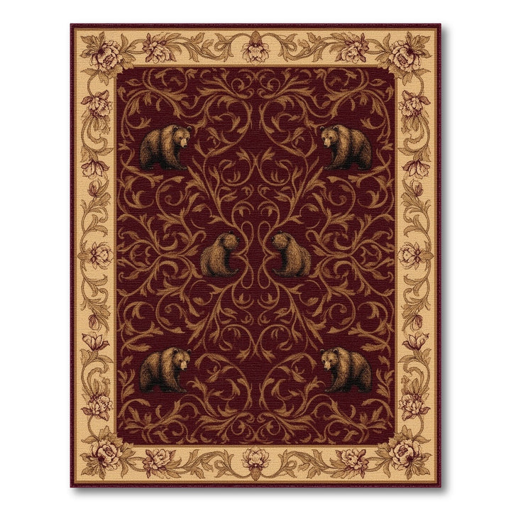 Rustic Red Bear Area Rug