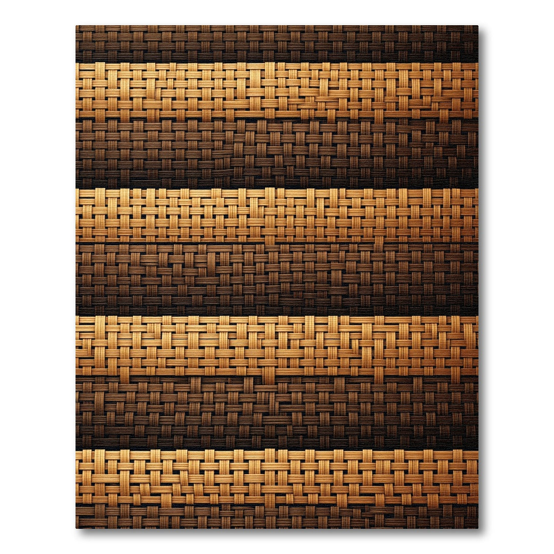 Earthy Tan Brown Woven Stripes Rug