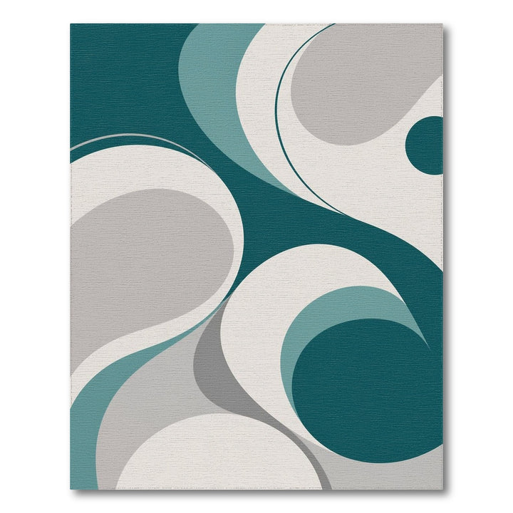 Blue and Teal Abstract Area Teal Abstract Swirl Area Rug