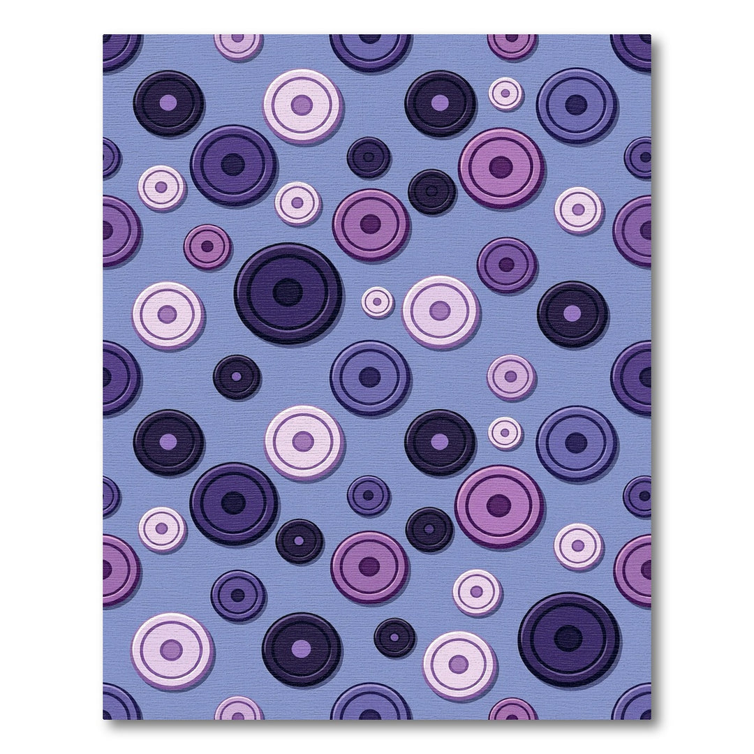 Purple Circles Textured Area Rug