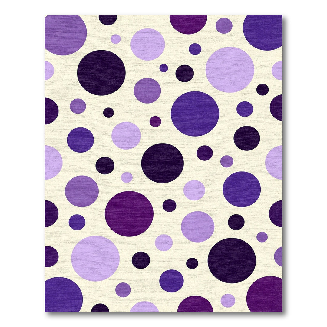 Purple Polka Dot Circles Rug