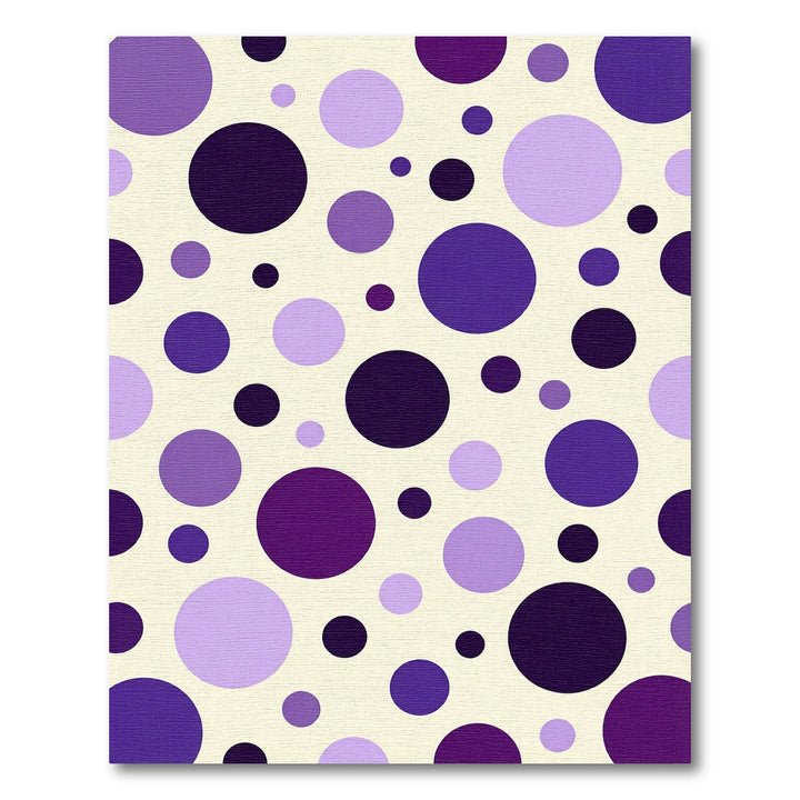 Purple Polka Dot Circles Rug