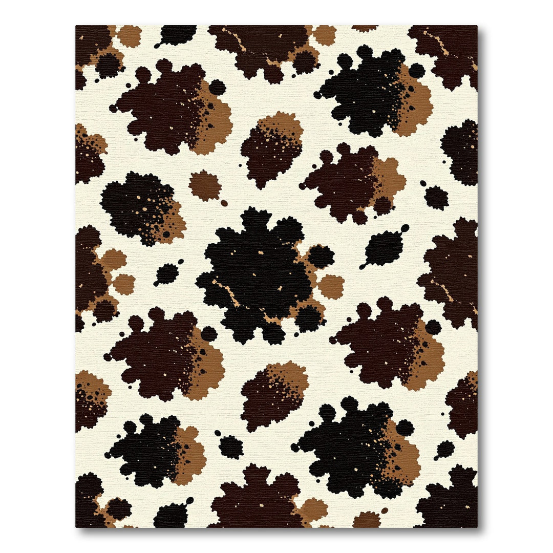 Bold Brown Black Splatter Rug