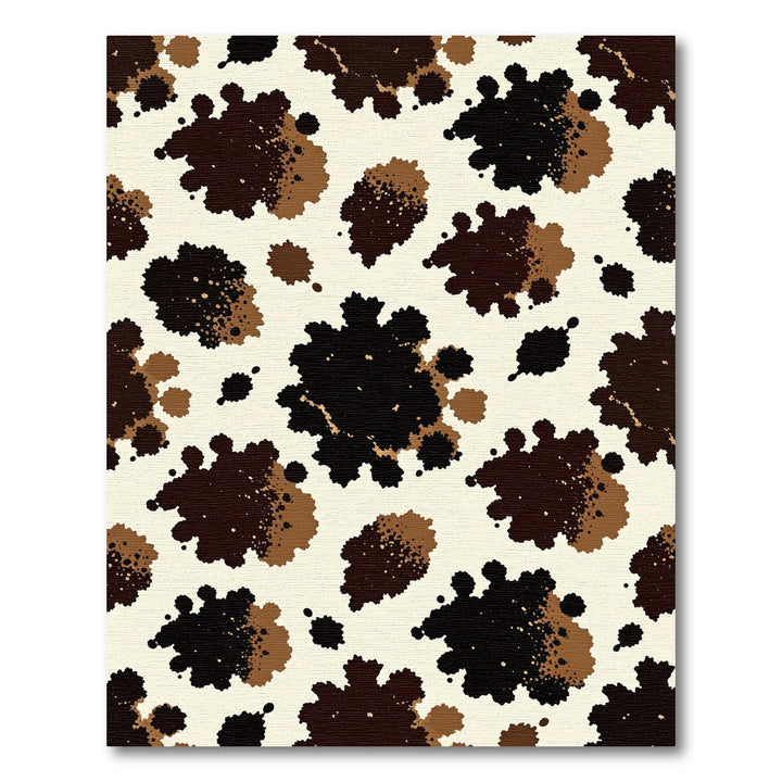Bold Brown Black Splatter Rug