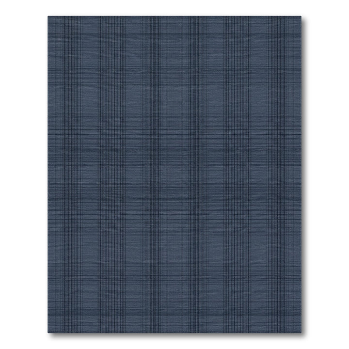 Deep Navy Classic Plaid Tartan Rug