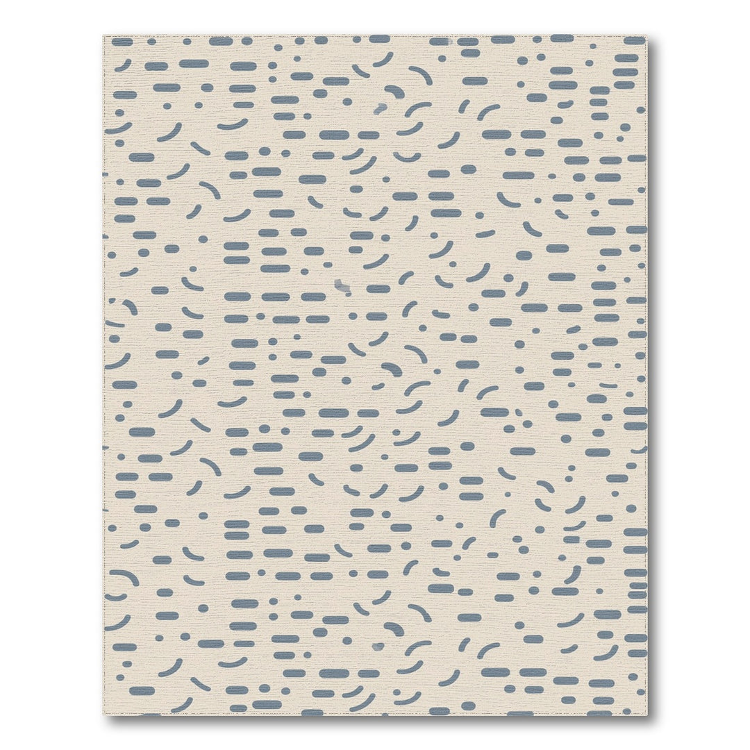 Blue Abstract Dash Area Rug