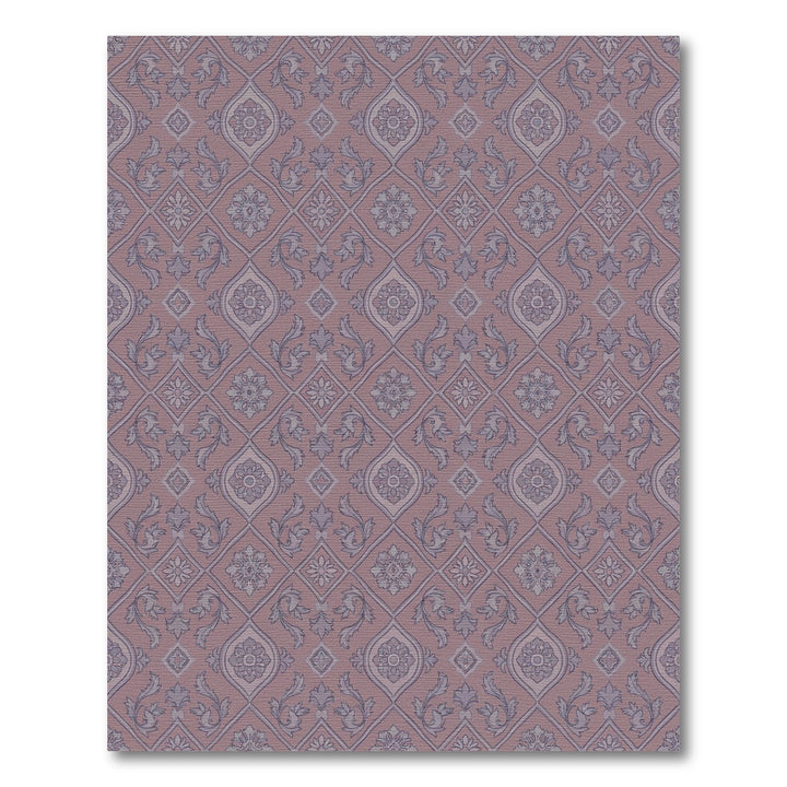 Dusty Rose Medallion Vine Repeat Rug