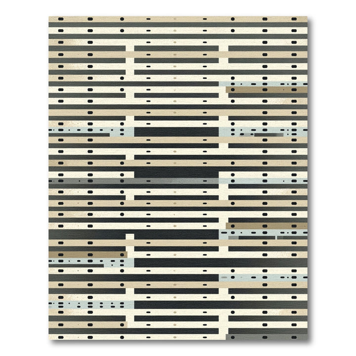 Eclectic Linear Geometric Grid Rug