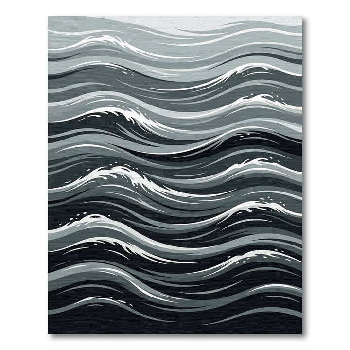 Monochromatic Abstract Wave Rug