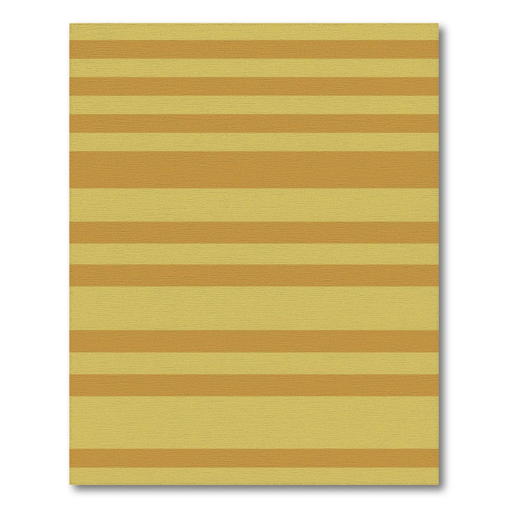 Warm Ochre Horizontal Stripe Rug