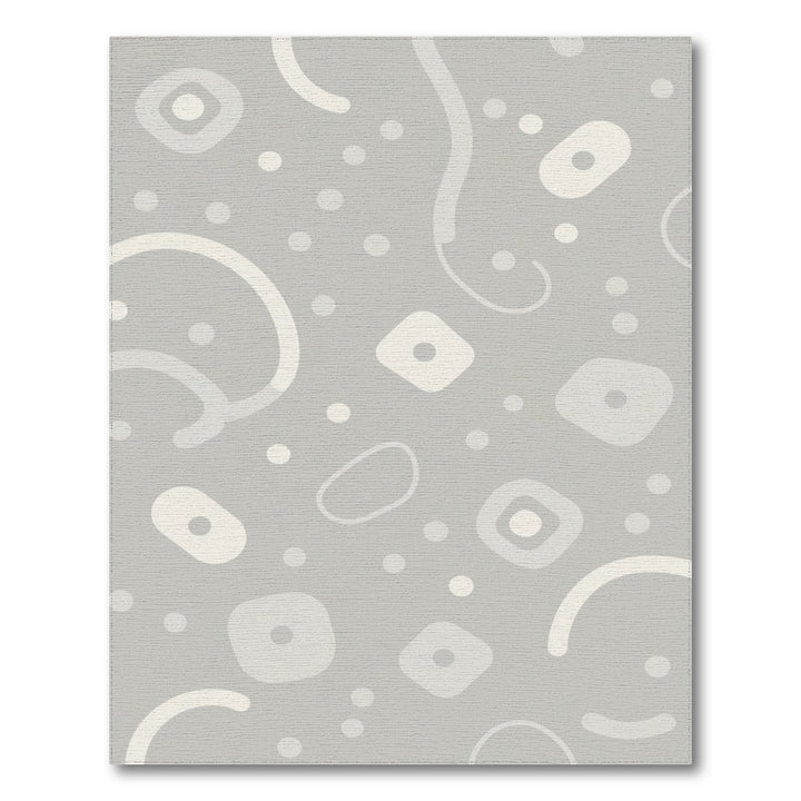 Abstract Area Grey Abstract Shapes Area Rug
