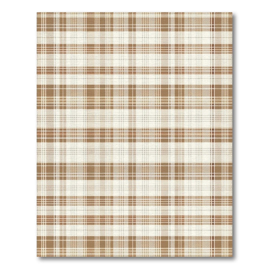 Brown and Tan Brown Tan Plaid Washable Area Rug