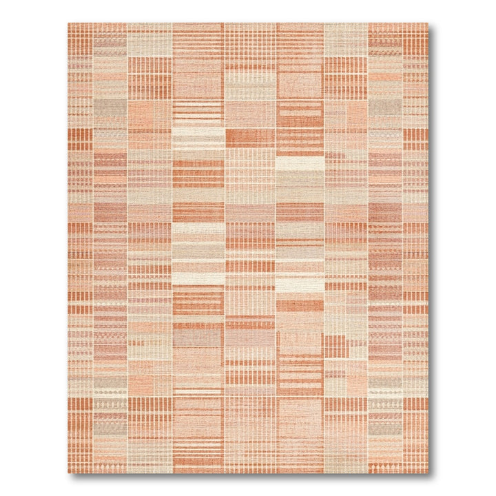 Geometric Modern Orange Geometric Striped Area Rug