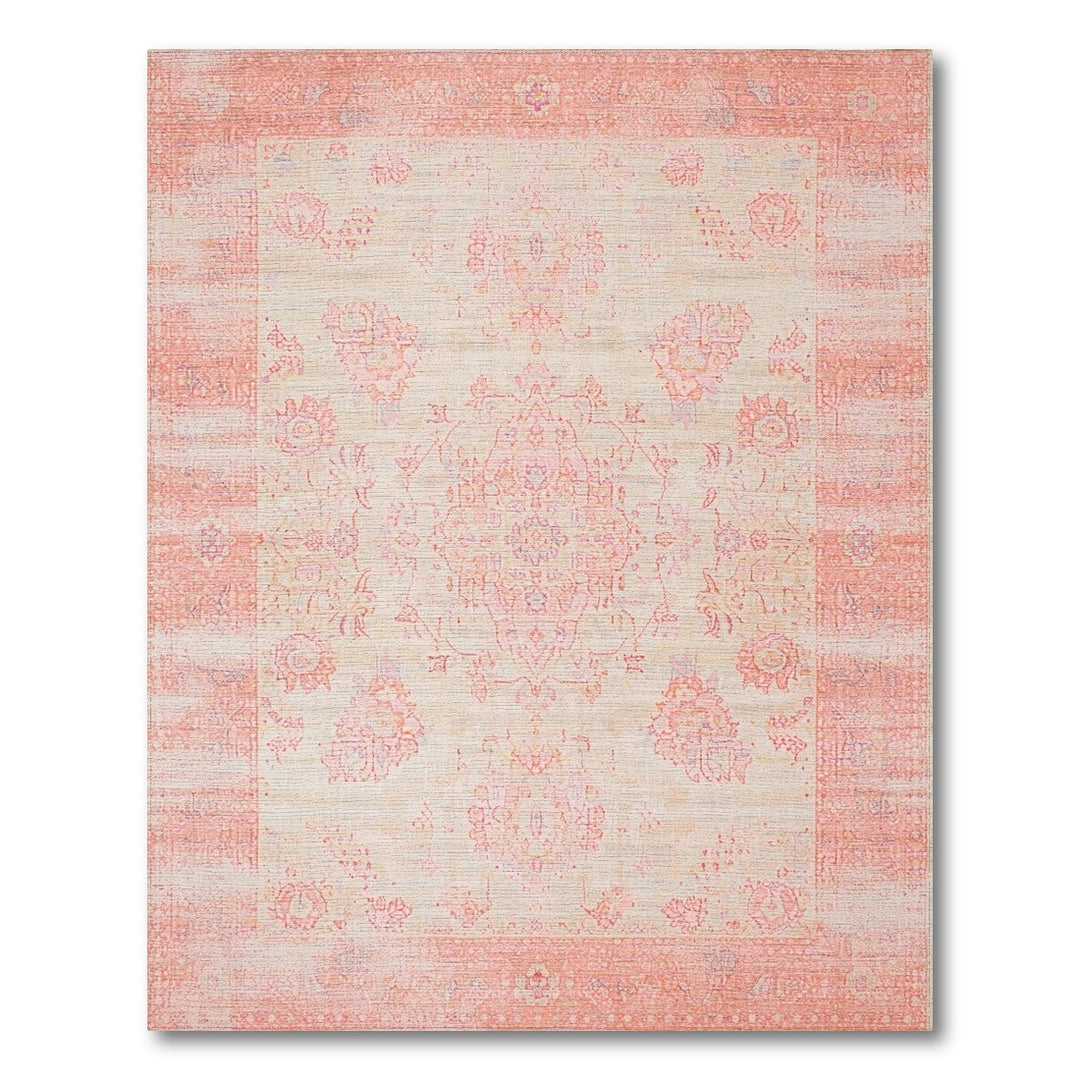 Distressed Vintage Blush Pink Distressed Vintage Area Rug