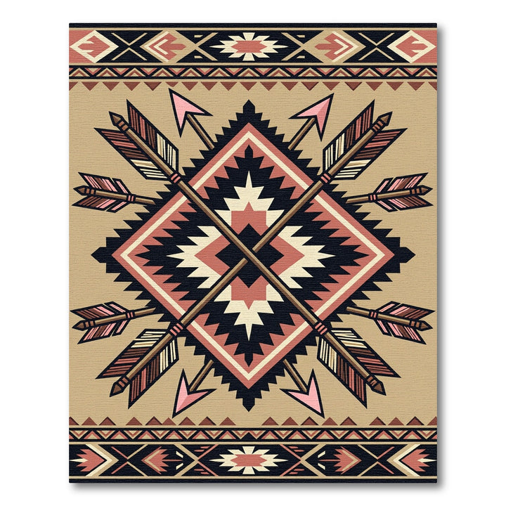 Native American Arrows Geometric Rug
