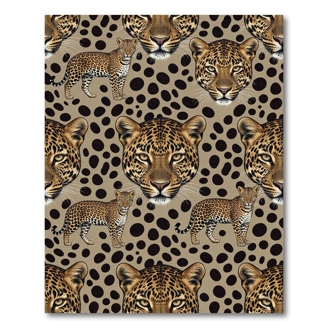 Leopard Spot Animal Print Portrait Rug