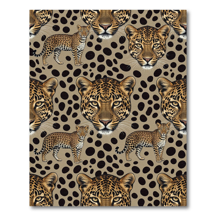 Leopard Spot Animal Print Portrait Rug