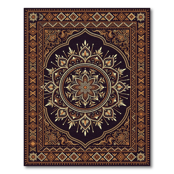Luxury Gold Mandala Rug