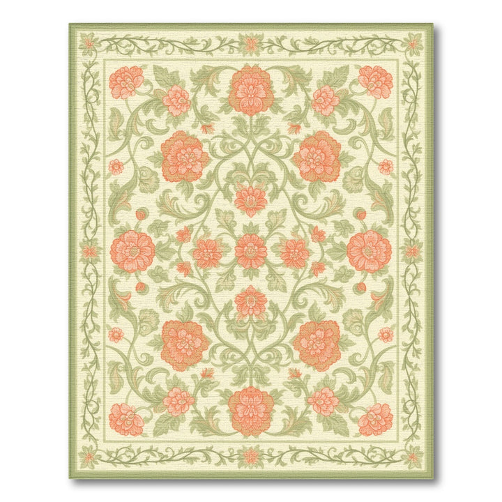 Pink ODIKA Pink Floral Vintage Area Rug