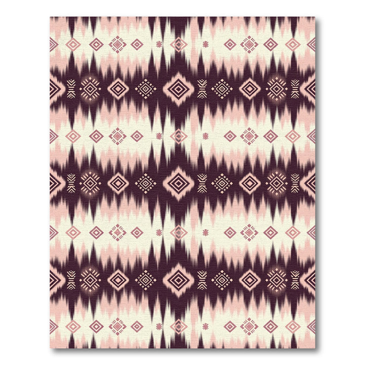 Deep Burgundy Pink Diamond Stripe Rug