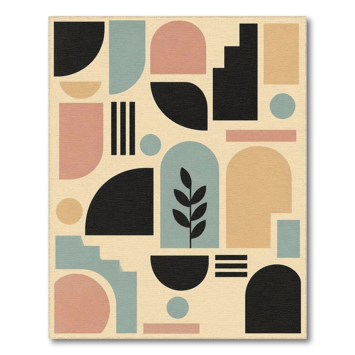 Multi-color and Patterns Modern Geometric Beige Area Rug