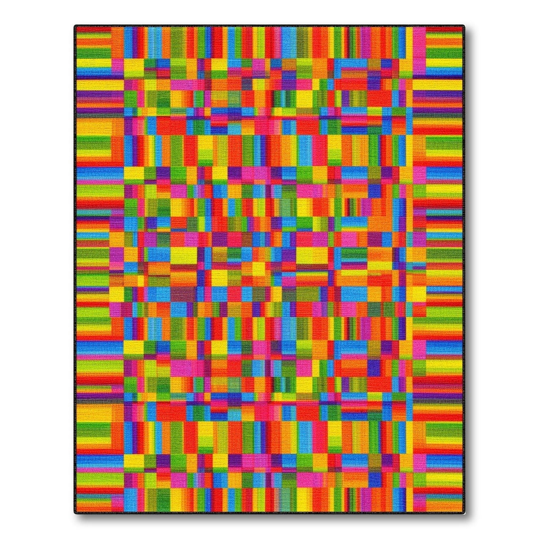 Vibrant Multi-Color Geometric Area Rug