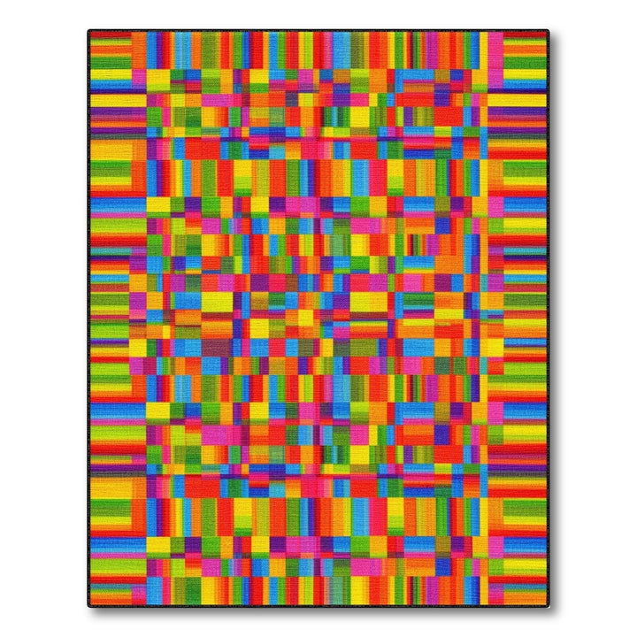 Vibrant Multi-Color Geometric Area Rug