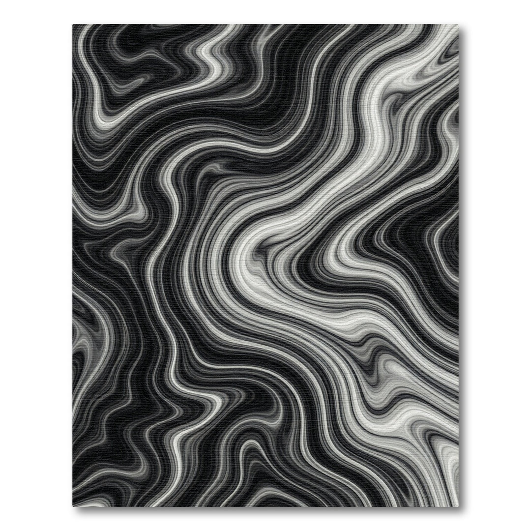 Monochrome Marble Swirl Rug