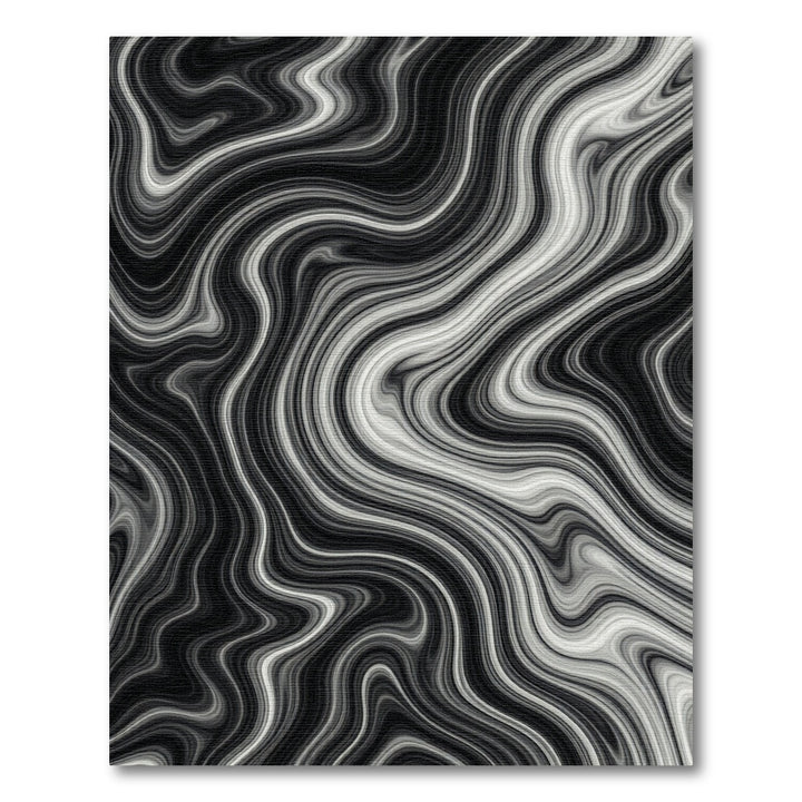 Monochrome Marble Swirl Rug