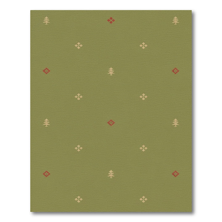 Sage Green Tree and Diamond Area Rug