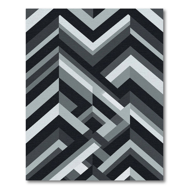 Abstract Geometric Chevron Rug