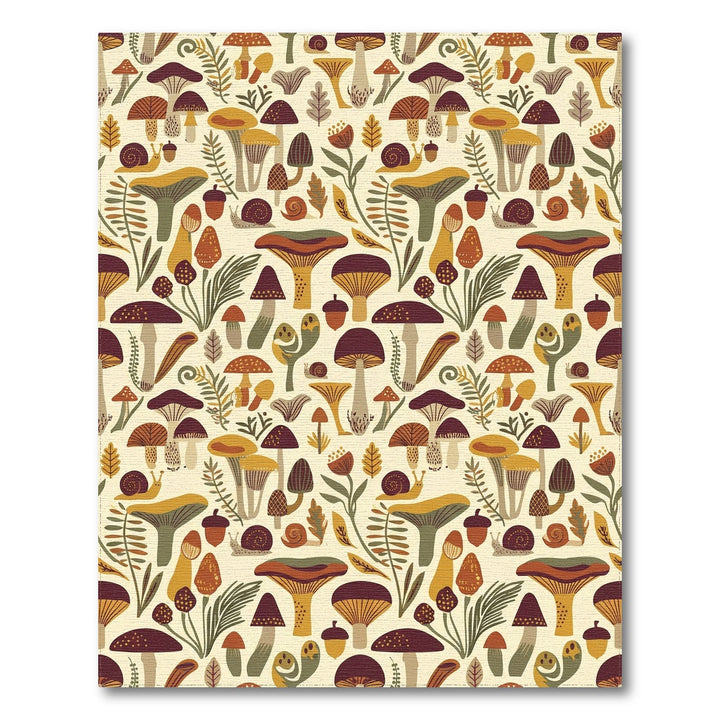 Whimsical Mushroom And Snail Forest Friends Rug