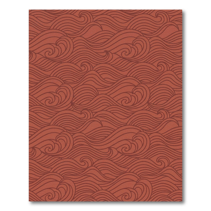 Terracotta Wavy Swirls Rug