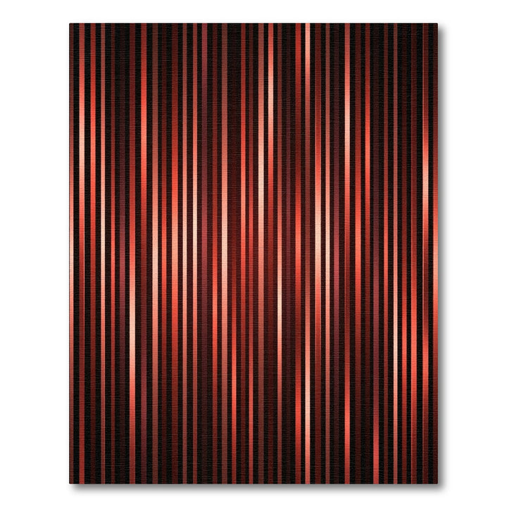 Crimson Vertical Stripe Glazed Rug