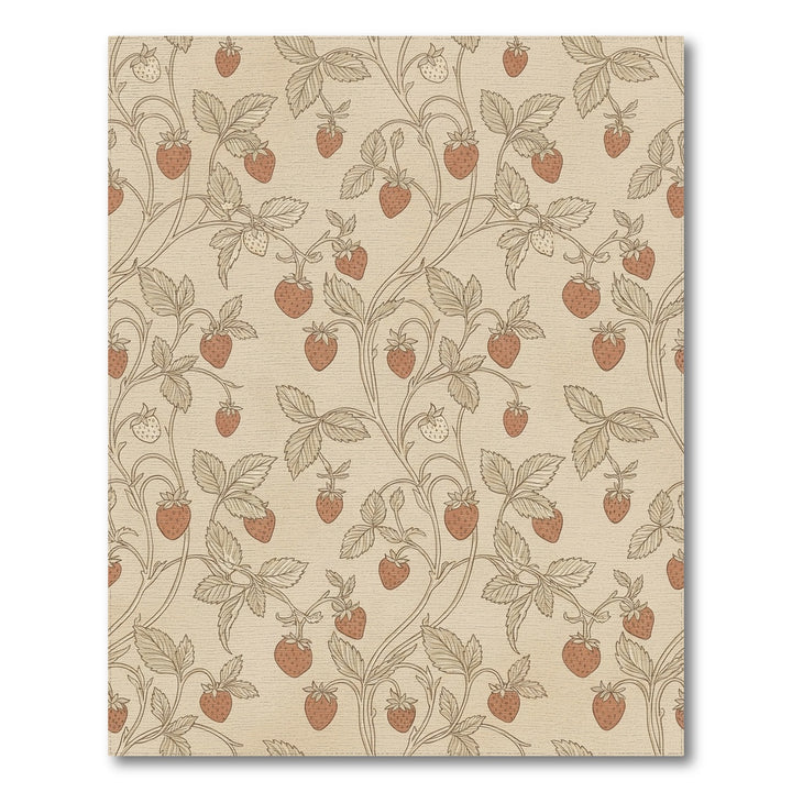 Vintage Strawberry Vine Botanical Rug