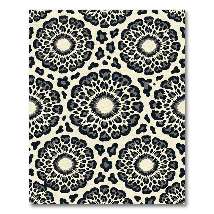 Monochromatic Leopard Circles Rug