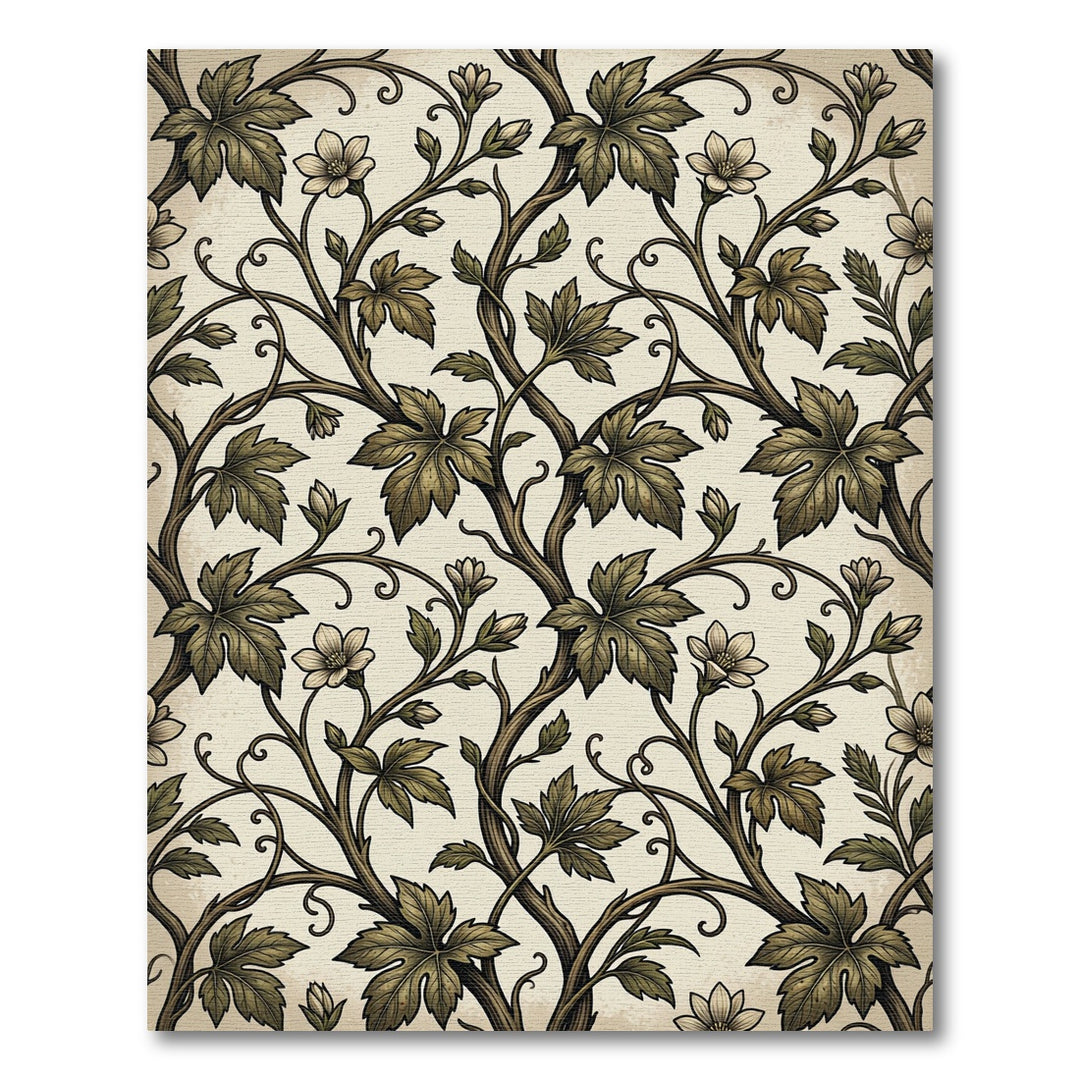 Art Nouveau Vine Floral Rug