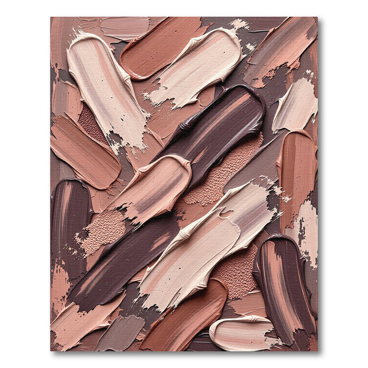 Earthy Tone Swirl Brushstroke Rug