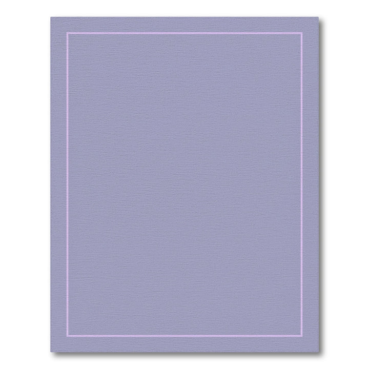 Soft Lilac Minimalist Geometric Frame Rug