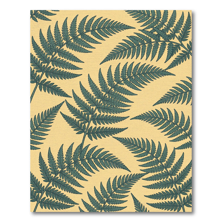 Fern Leaf Serene Green Yellow Rug