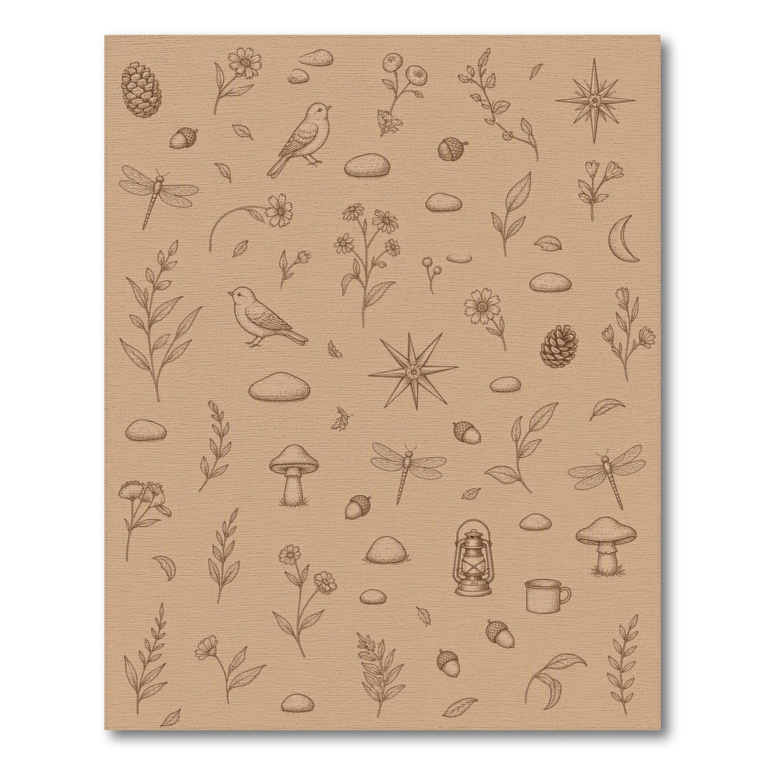 Beige Vintage Botanical Area Rug