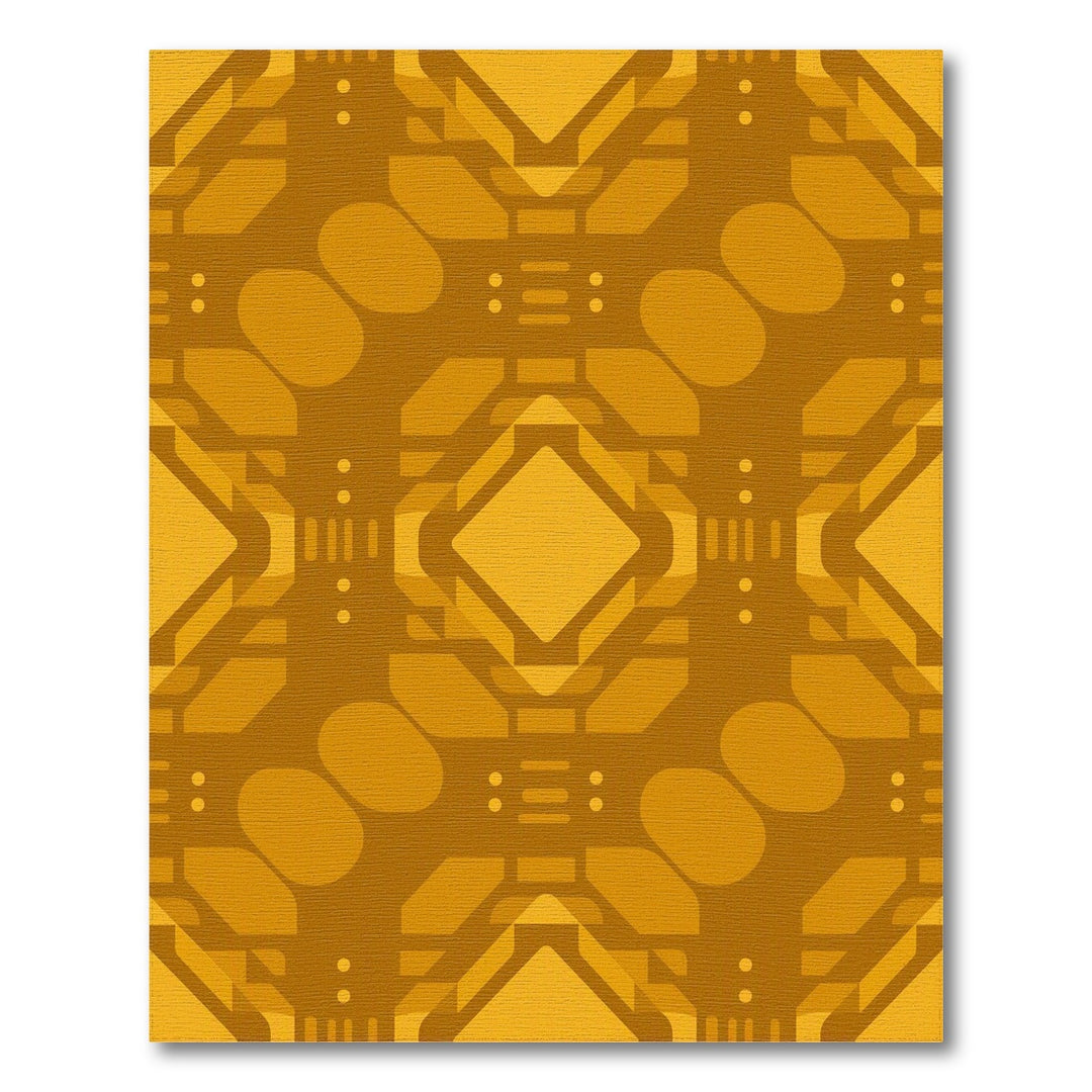 Yellow Geometric Diamond Geometric Modern Area Rug