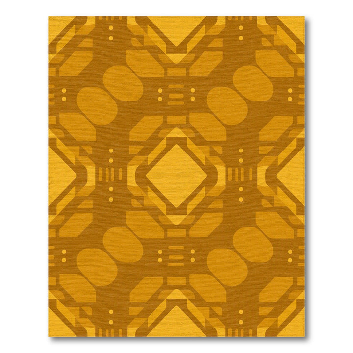 Yellow Geometric Diamond Geometric Modern Area Rug