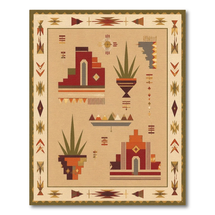 Southwestern Pueblo Geometric Area Rug