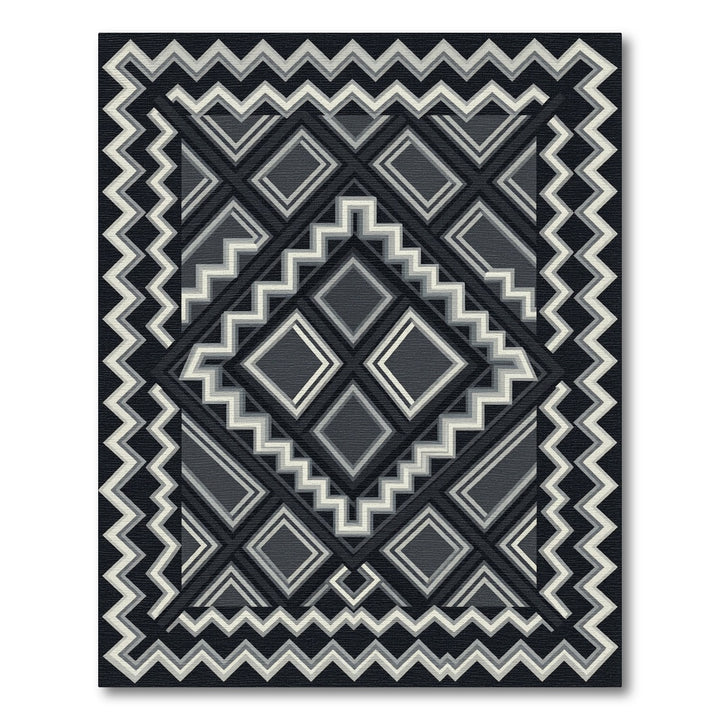 Monochromatic Geometric Staircase Diamonds Rug