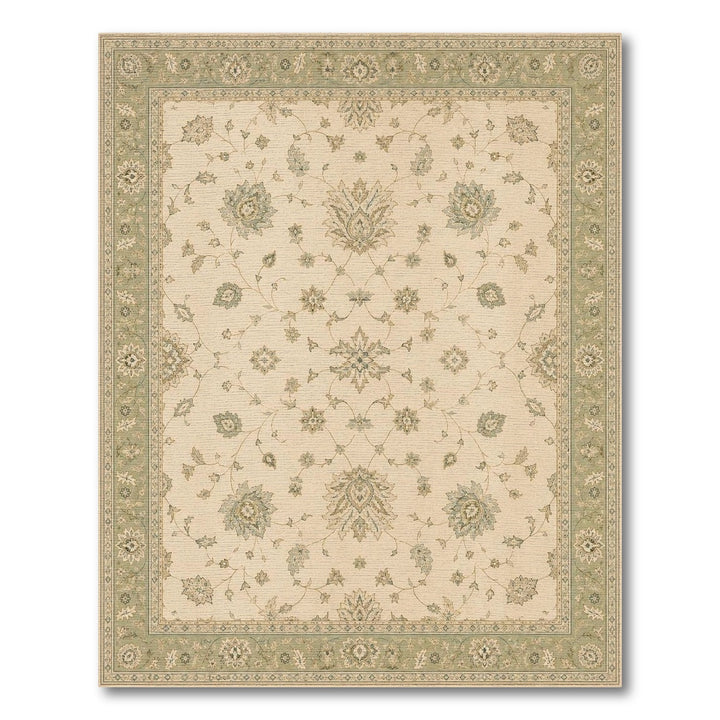 Beige Floral Vintage Area Rug